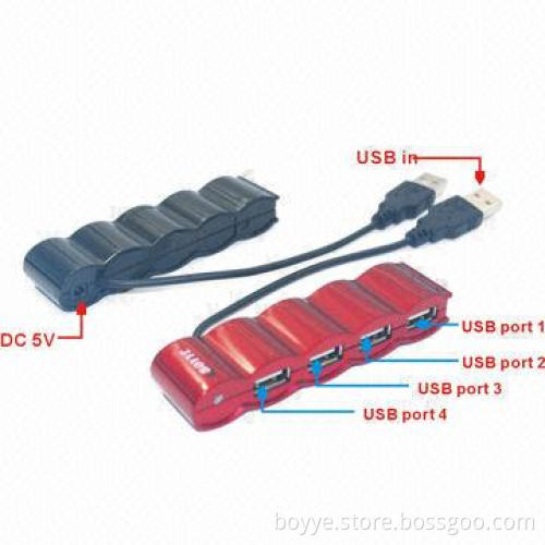 4-port USB Hub with Plug-and-play Function and Stylish Design